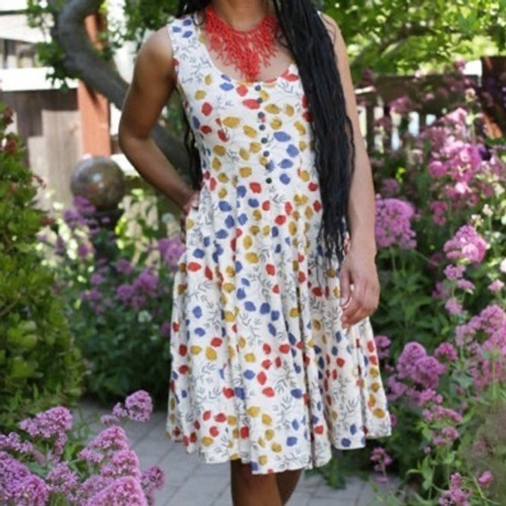 Effie's Heart Vacation Dress Flare Women S Wildflower Buttons Stretch Rockabilly